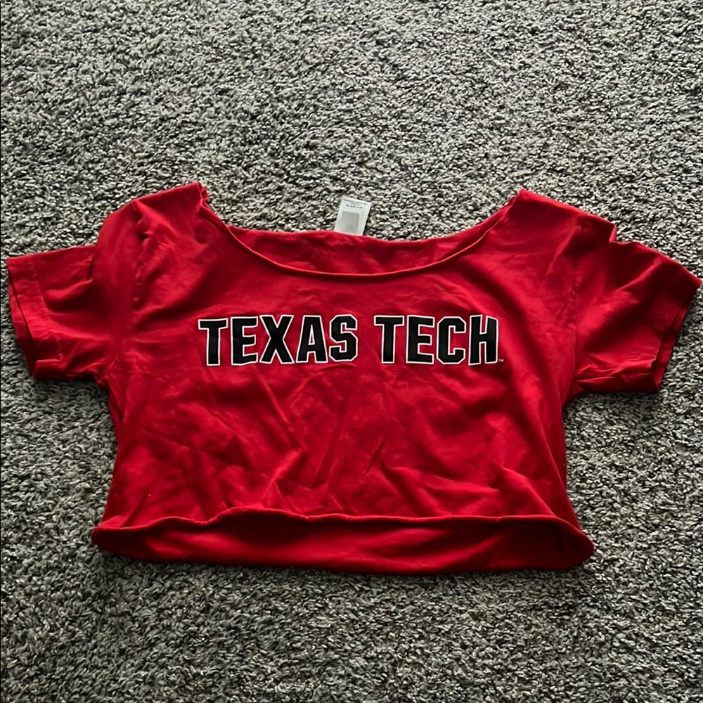 Red Texas Tech Women's Crop Top